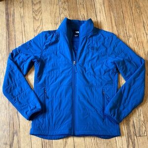 North Face Light Weight Synthetic Vibrant Blue Full-Zip Jacket